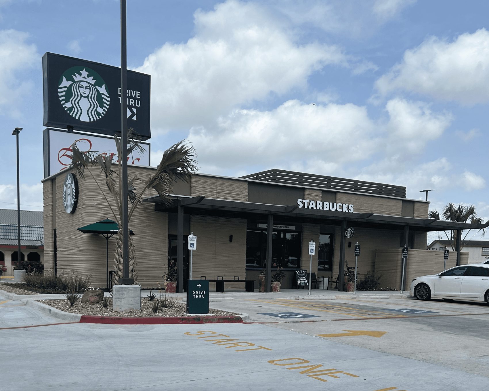 3D printed Drive-Thru Starbucks in Boca Chica, Texas