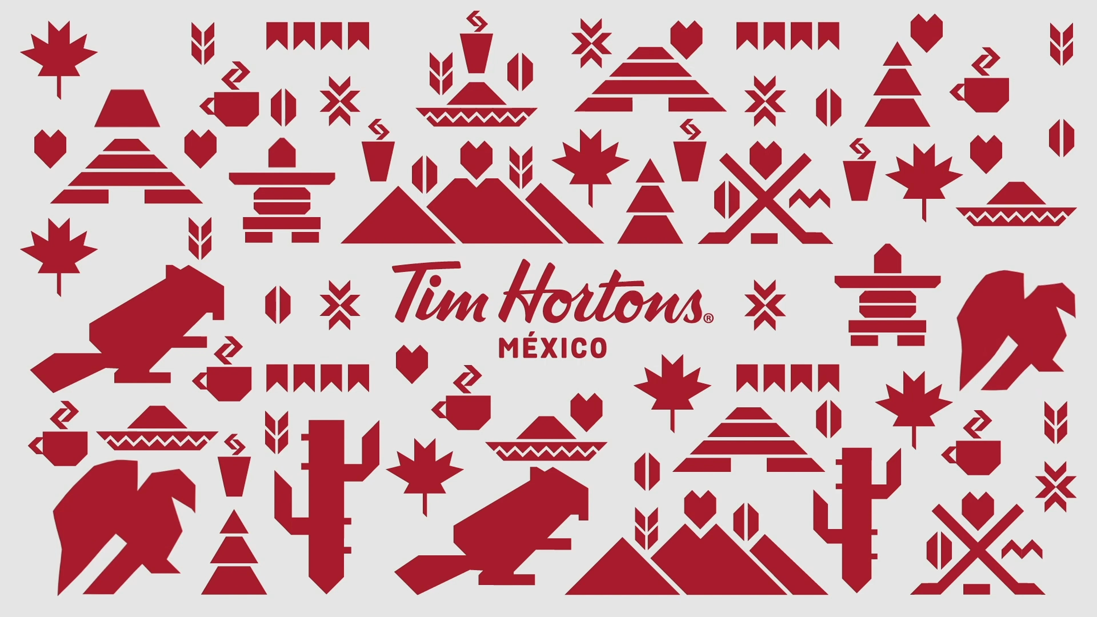 Tim Hortons México — sistema de patrón, águilas en vuelo